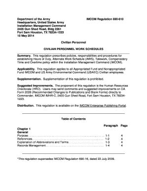 Imcom Regulation 690 610 Telework