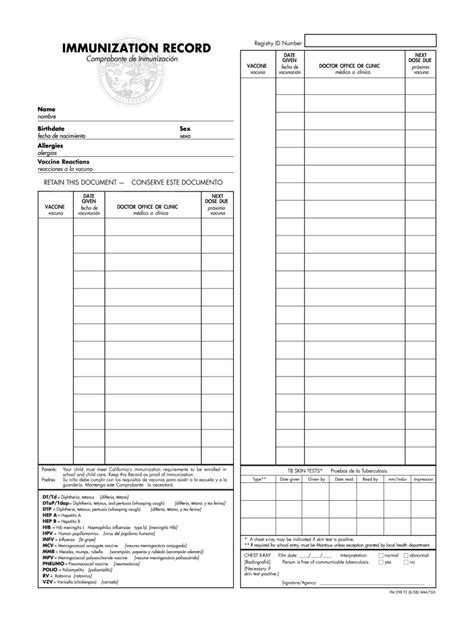 Immunization Template Fill Out Sign Online Dochub