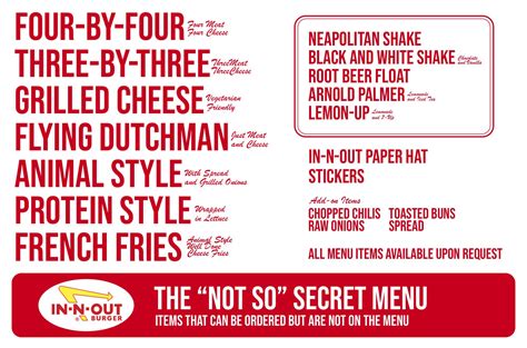 In And Out Secret Menu