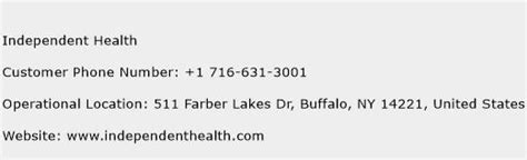 Independent Health Phone Number