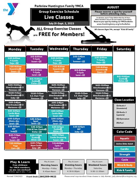 Independent Health Ymca Class Schedule