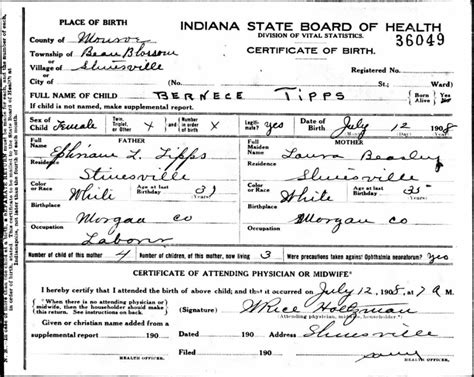 Indiana Birth Records Online