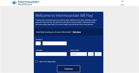 Intermountain Bill Pay Portal