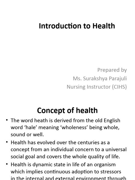 Introduction To Health Pdf