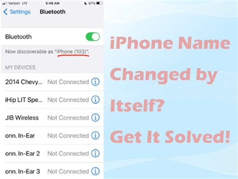 Iphone Name Changed By Itself Get It Solved