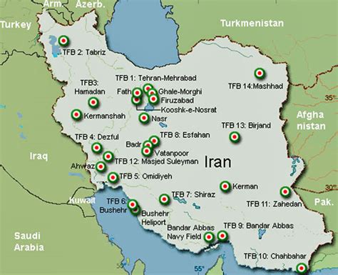 Iran Military Bases Map