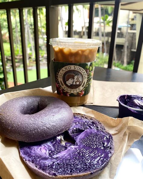 Island Vintage Coffee Ube Bagel