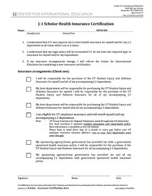 J 1 Scholar Health Insurance