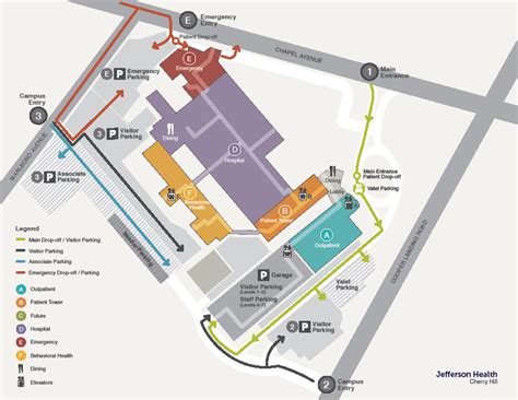 Jefferson Cherry Hill Hospital Map