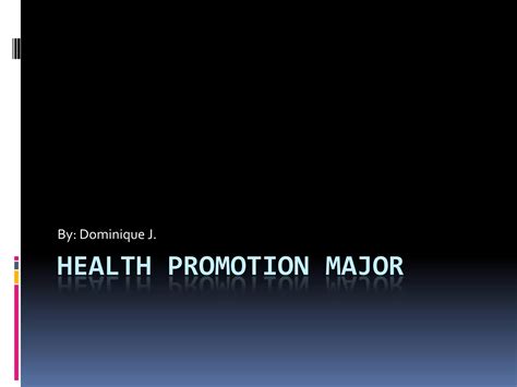 Jobs For Health Promotion Majors