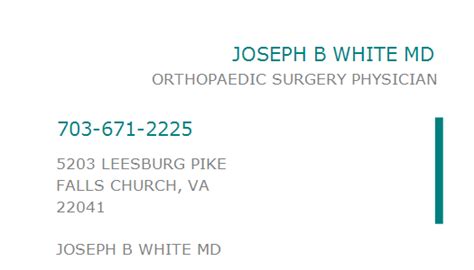 Joseph White Virginia Npi Number