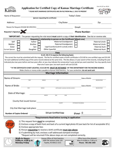 Kansas Permit Application Form