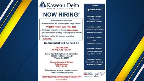 Kaweah Delta Hiring Process