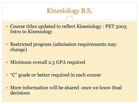 Kinesiology Requirements Usfca