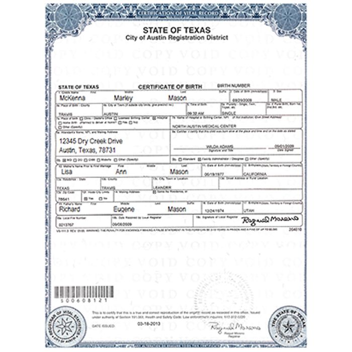 Knoxville Health Department Birth Certificate