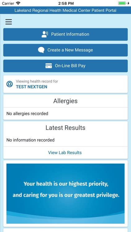 Lakeland Regional Hospital Patient Portal