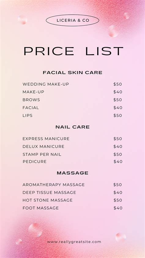 Lavender Sky Health Price List