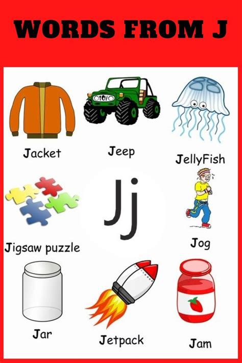 Letter J Words For Kids