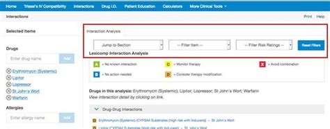 Lexicomp Interaction Checker