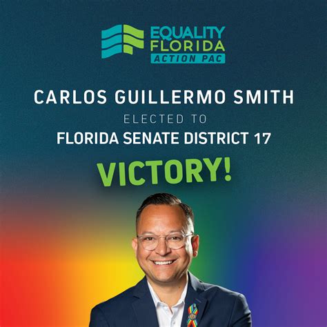 Lgbtq Pioneer And Pro Equality Champion Carlos Guillermo Smith Elected To Florida State Senate Equality Florida