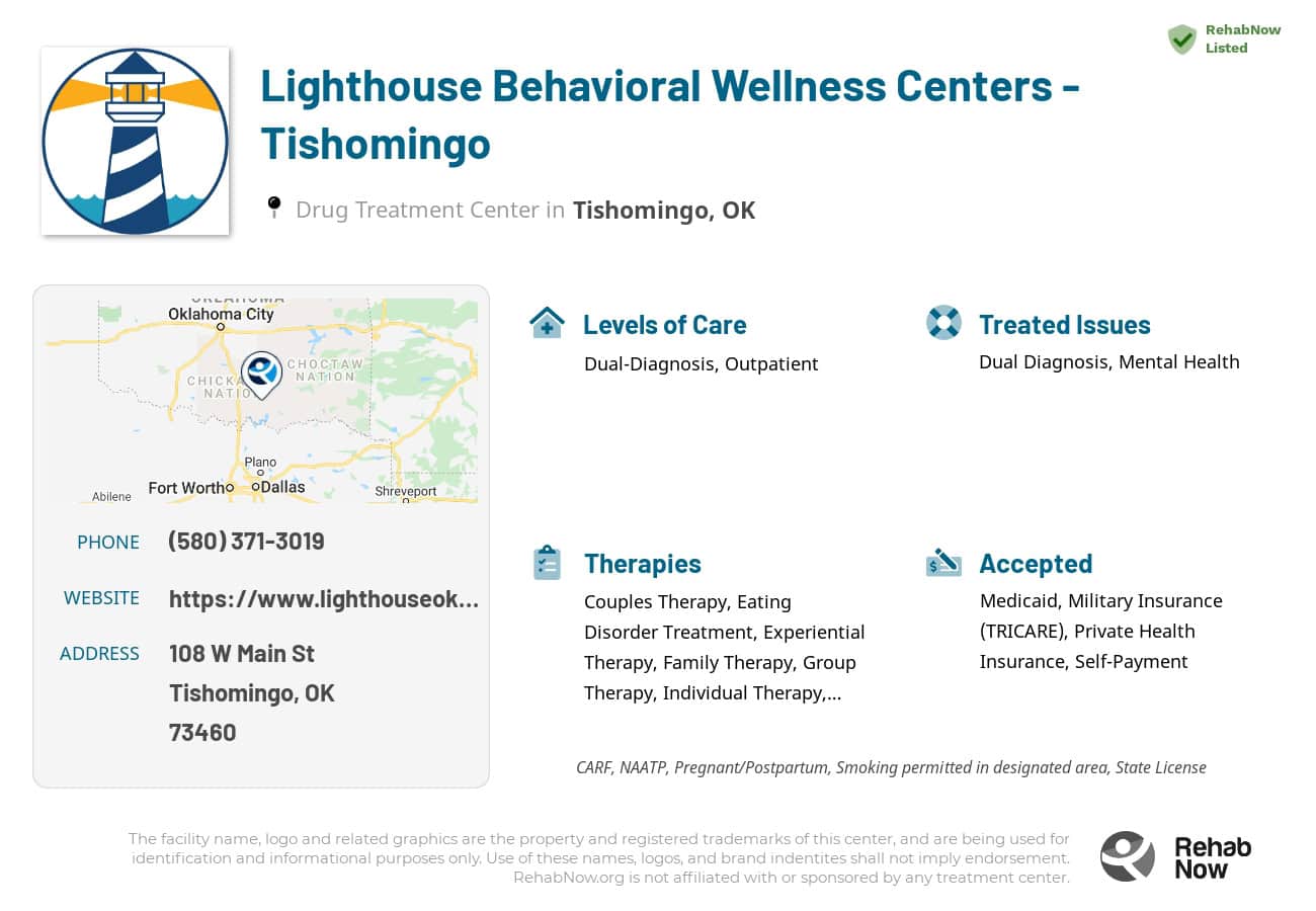 Lighthouse Behavioral Wellness Centers Tishomingo In Ok