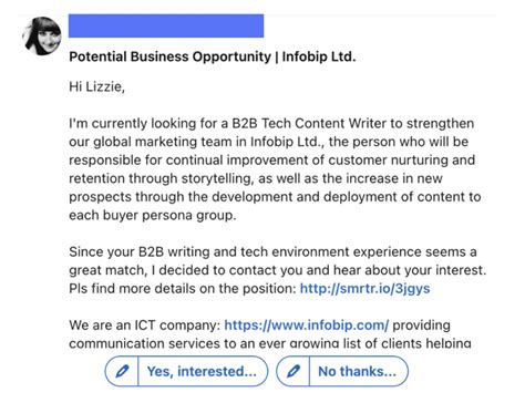 Linkedin Recruitment Message Examples