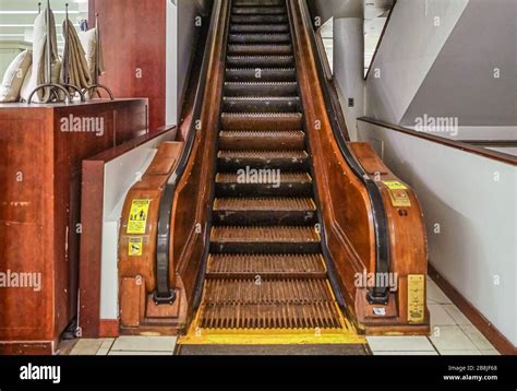 London Underground Wooden Escalator