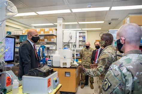 Maj Jack Hutter Walter Reed Army Institute Of Research Wrair Clinical Trials Center Director Talks About The Safety And Benefits To The Local Community During A Tour Of The Wrair Facility May