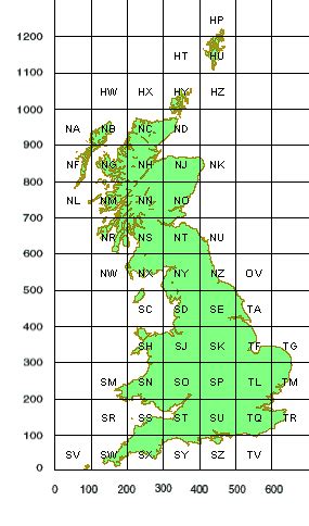 Map Eastings And Northings Uk