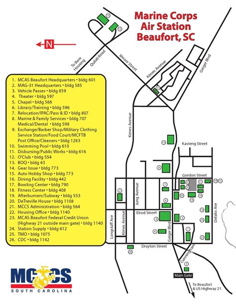 Map Of Mcas Beaufort