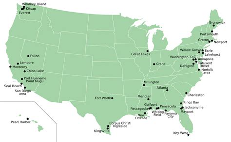 Naval Bases Map