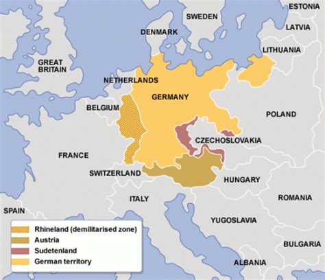 Map Of The Rhineland Invasion