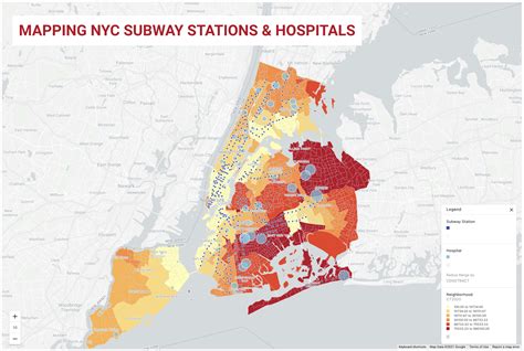 Mapping Nyc Subway Stations Amp Hospitals Information Visualization