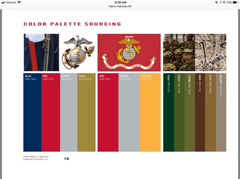 Marine Corps Color Palette