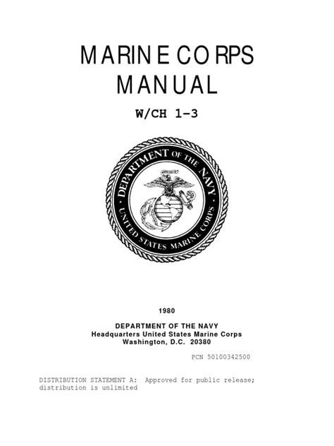 Marine Corps Manual Para 1100 4