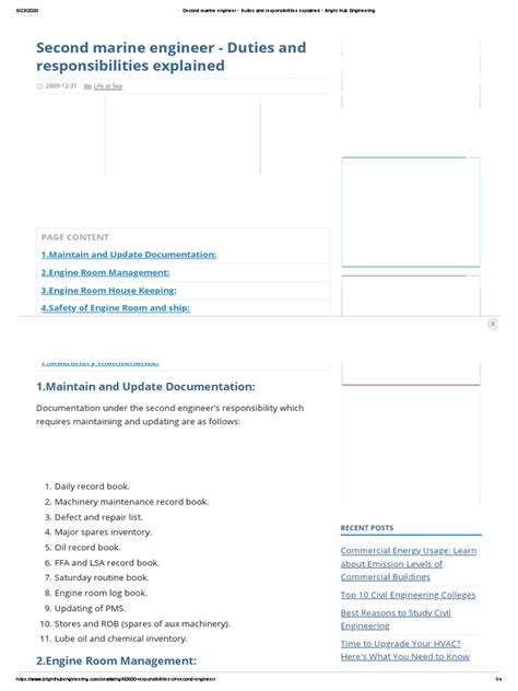 Marine Engineer Duties And Responsibilities