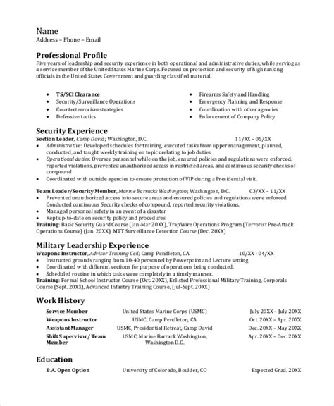 Marine Infantry Job Description