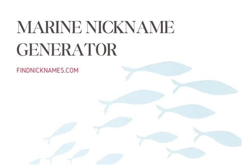 Marine Nickname