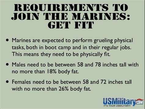 Marine Requirements To Join