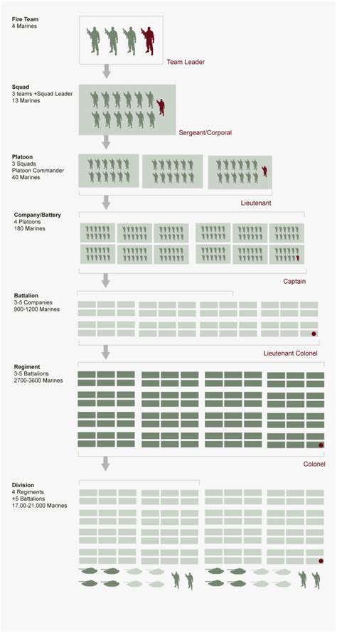 Marine Unit Sizes Chart