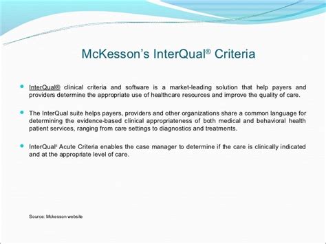 Mckesson Interqual Criteria Guidelines