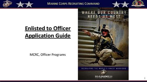 Mcrc Enlisted To Officer Application