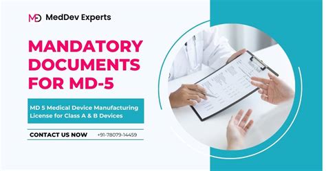 Md 5 License To Manufacture Medical Devices In India