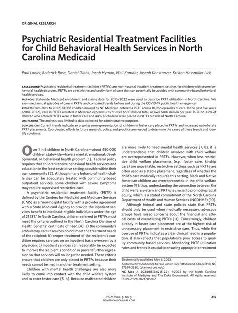 Medicaid Psychiatric Residential Treatment Facilities