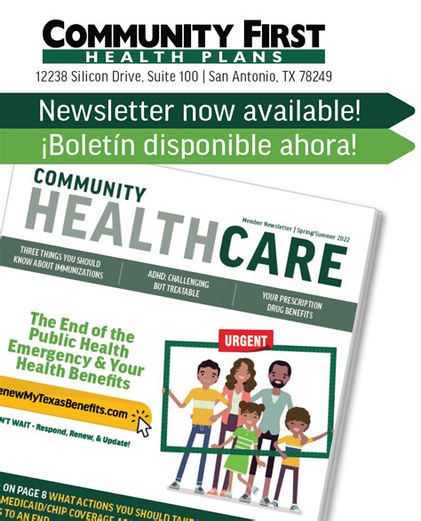 Member Newsletter Community First Health Plans