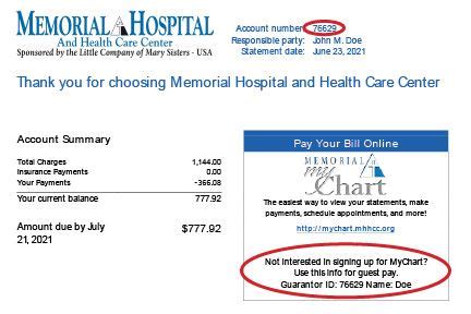 Memorial Health Bill Pay