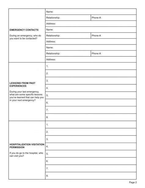 Mental Health Crisis Plan Template