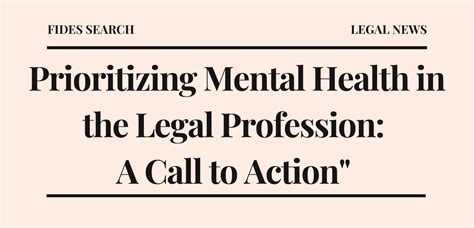 Mental Health In Legal Profession