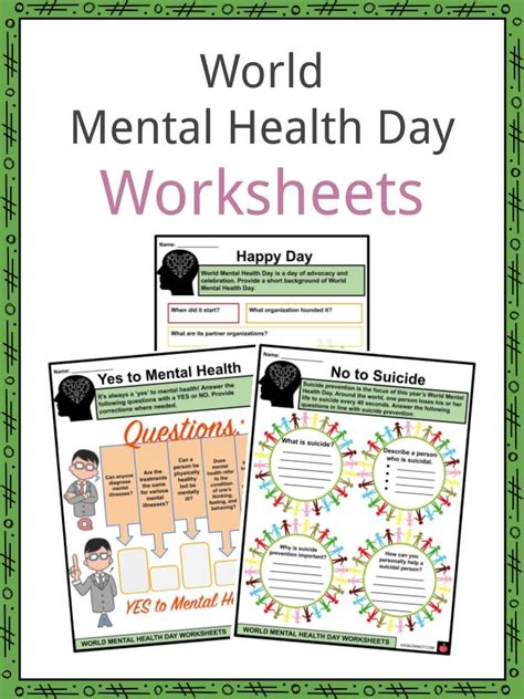 Mental Health In Schools Worksheets