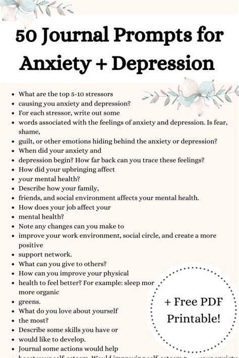 Mental Health Journal Prompts Pdf